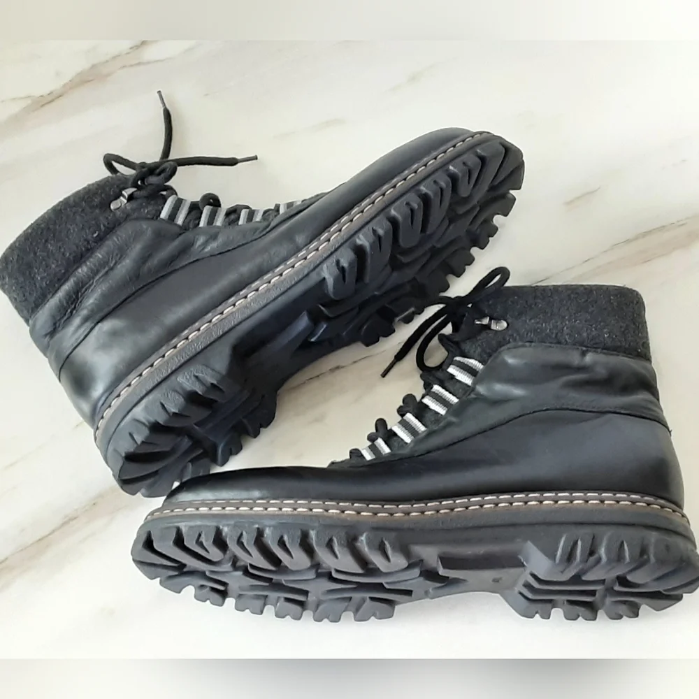 BLONDO Mens 2 Tone Leather Lace Up Insulated Waterproof Combat Ankle Boots Sz 12